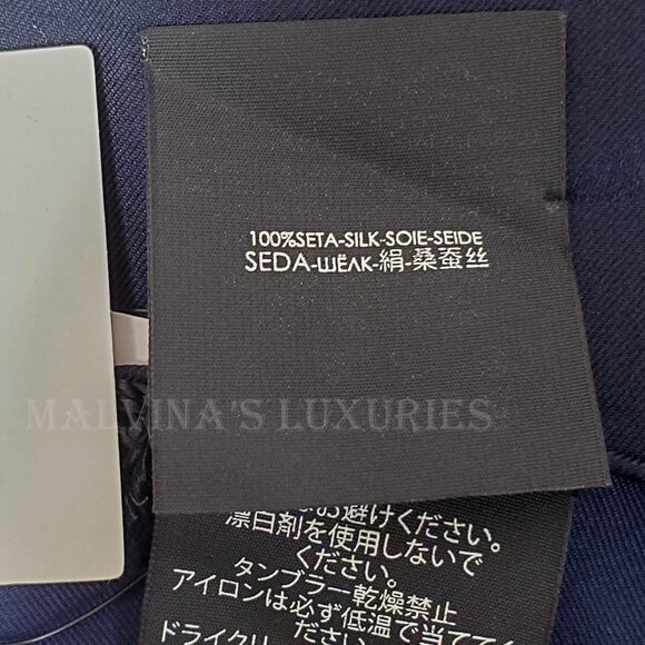 GUCCI SCARF BLUE RED WEB GG LOGO PRINT JACQUARD SILK TWILL FOULARD 35" - Picture 15 of 16